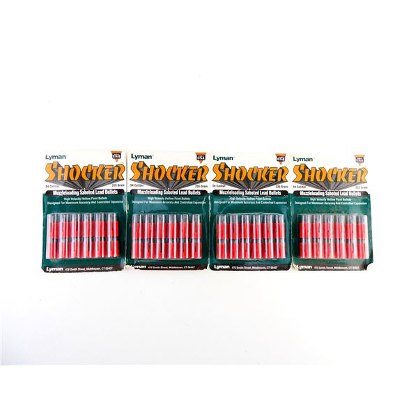 LYMAN SHOCKER .54 CALIBER MUZZLELOADING SABOTED LEAD BULLETS LOT