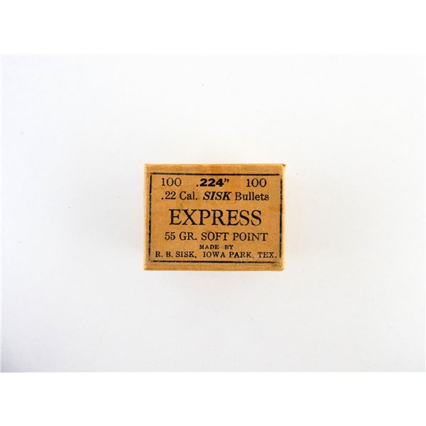 SISK .22 CALIBER BULLETS LOT