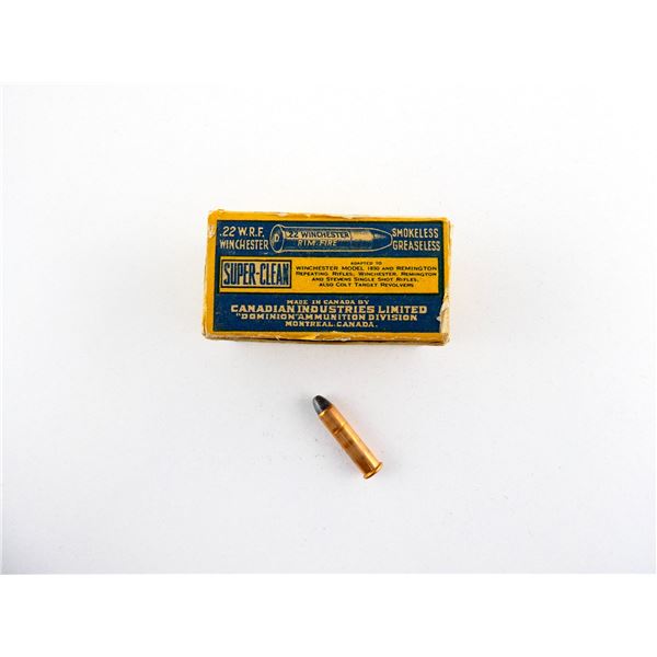 COLLECTIBLE DOMINION .22 W.R.F. AMMO LOT