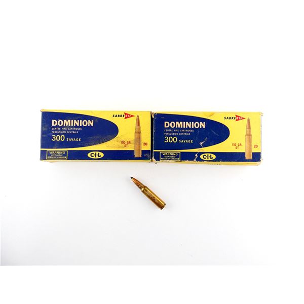 COLLECTIBLE DOMINION .300 SAV AMMO LOT