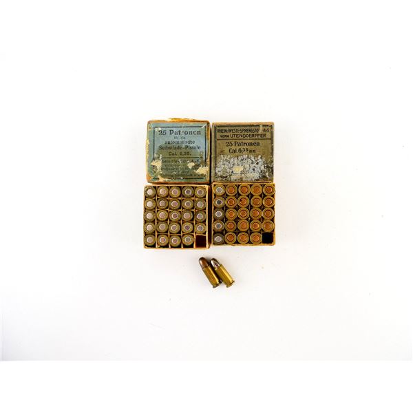 COLLECTIBLE ASSORTED 6.35MM AMMO LOT