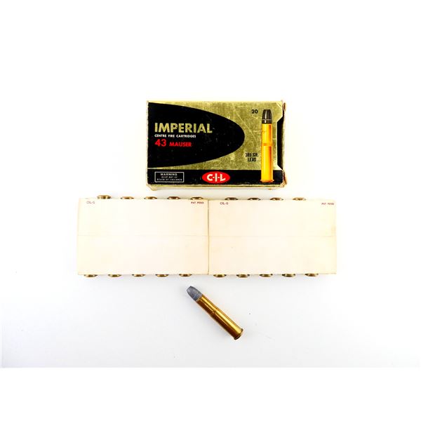 COLLECTIBLE DOMINION .43 MAUSER AMMO LOT