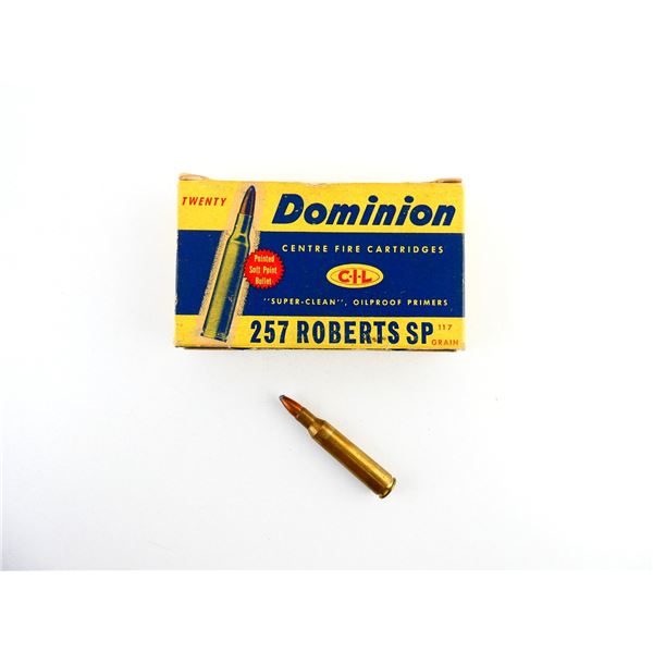 COLLECTIBLE DOMINION .257 ROBERTS AMMO LOT