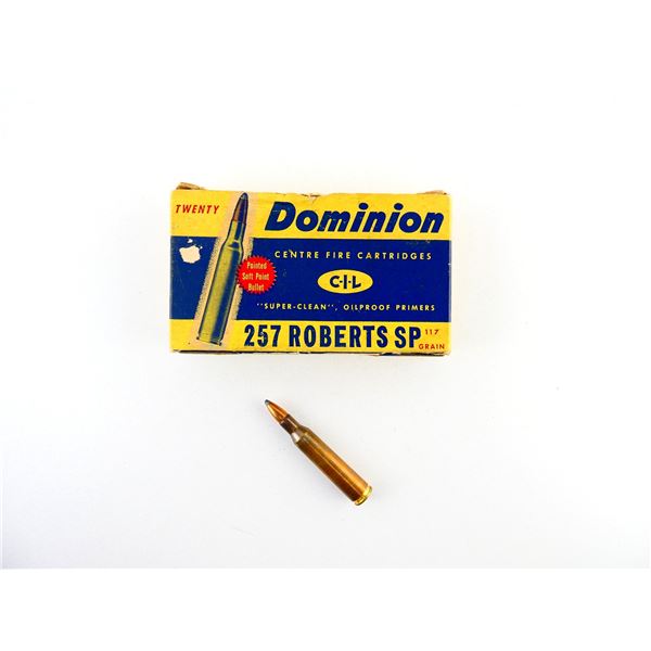 COLLECTIBLE DOMINION .257 ROBERTS AMMO LOT