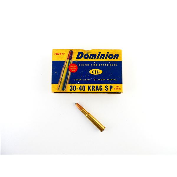 COLLECTIBLE DOMINION .30-40 KRAG AMMO LOT