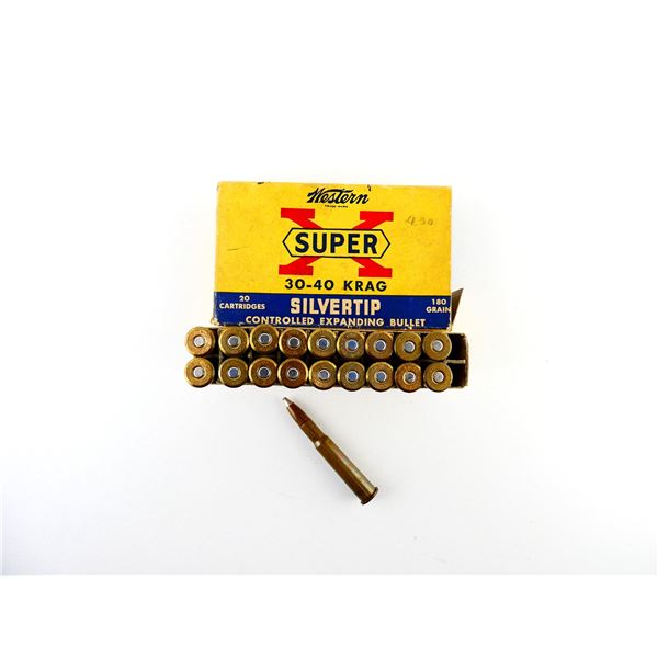 COLLECTIBLE WESTERN SUPER X .30-40 KRAG AMMO LOT
