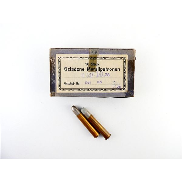 COLLECTIBLE H. UTENDOERFFER 10.75X52R MM AMMO LOT
