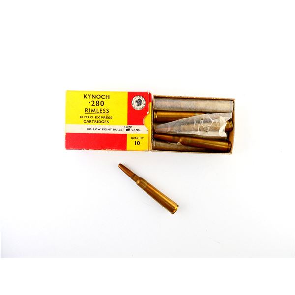 COLLECTIBLE KYNOCH .280 RIMLESS NITRO EXPRESS AMMO LOT