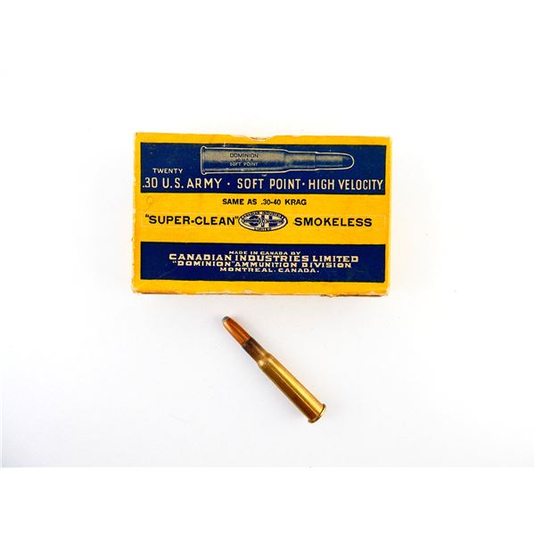 COLLECTIBLE ASSORTED DOMINION .30-40 KRAG AMMO LOT