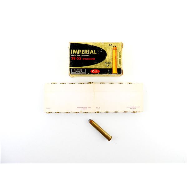 COLLECTIBLE IMPERIAL .38-55 WIN AMMO LOT