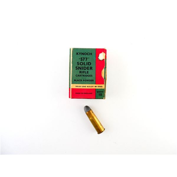 COLLECTIBLE KYNOCH .577 SNIDER AMMO LOT