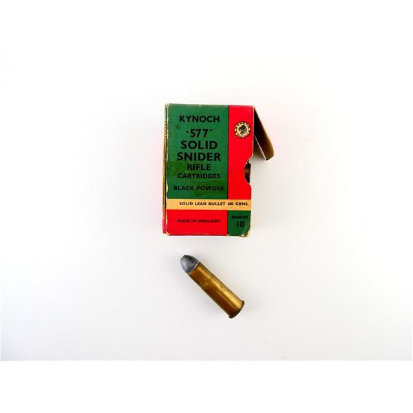 COLLECTIBLE KYNOCH .577 SNIDER AMMO LOT