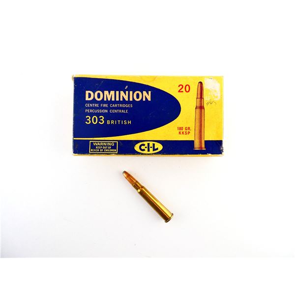 COLLECTIBLE DOMINION .303 BR AMMO LOT