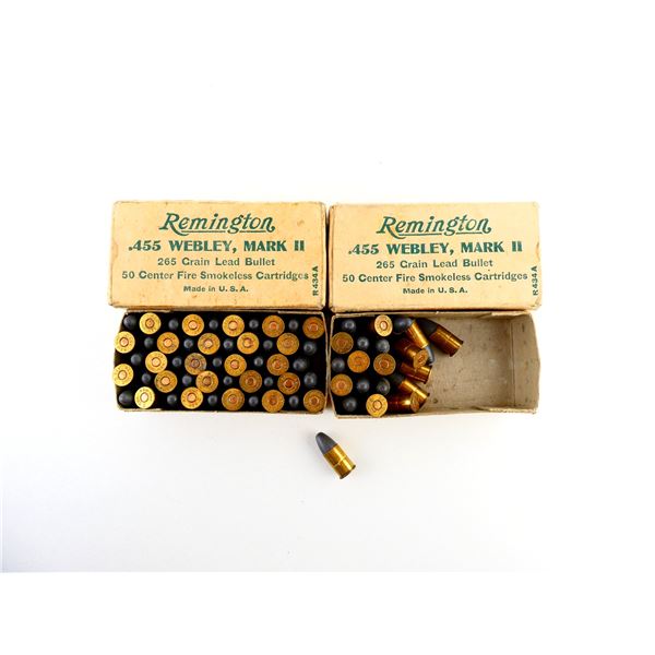 COLLECTIBLE REMINGTON .455 WEBLEY MARK II AMMO LOT