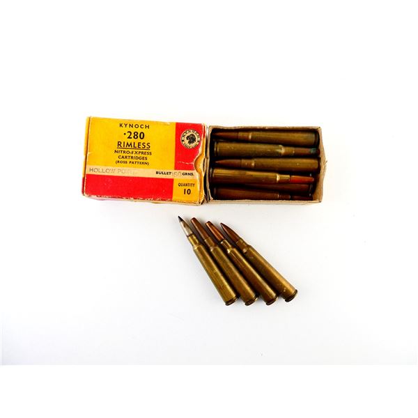 COLLECTIBLE ASSORTED KYNOCH AND ELEY .280RIMLESS (ROSS) AMMO LOT