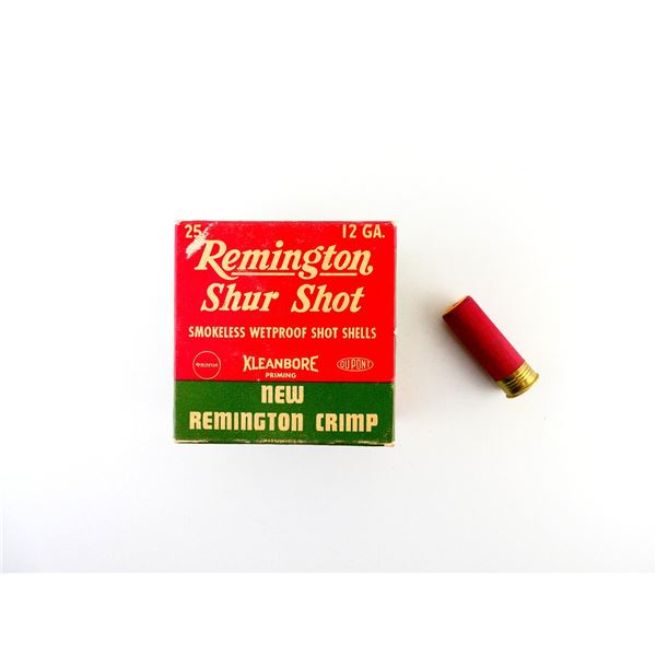 COLLECTIBLE REMINGTON SHUR SHOT 12 GAUGE 2 3/4' SHOT SHELL AMMO LOT