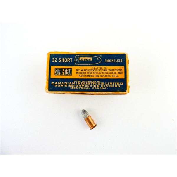 COLLECTIBLE DOMINION .32 SHORT AMMO LOT