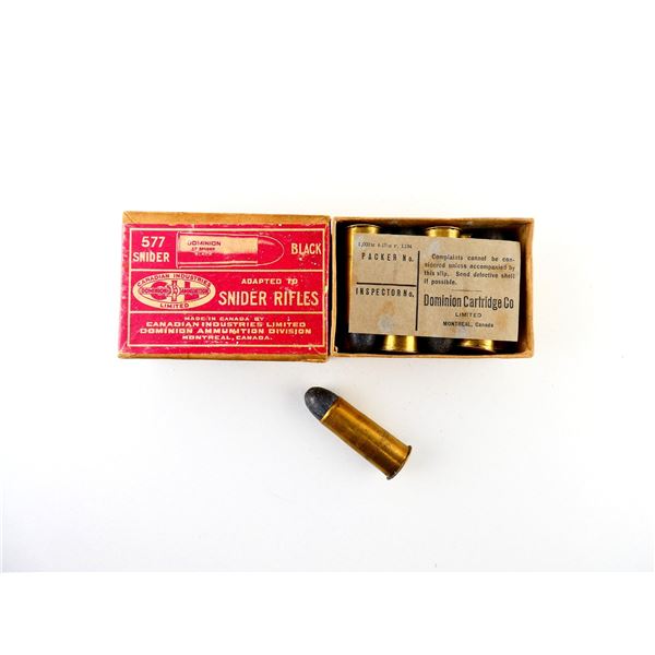 COLLECTIBLE CIL .577 SNIDER AMMO LOT