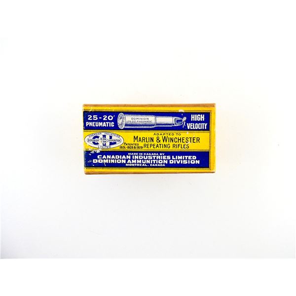 COLLECTIBLE CIL .25-20 PNEUMATIC AMMO LOT