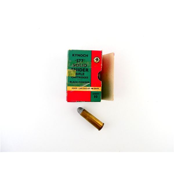 COLLECTIBLE KYNOCH .577 SNIDER AMMO LOT