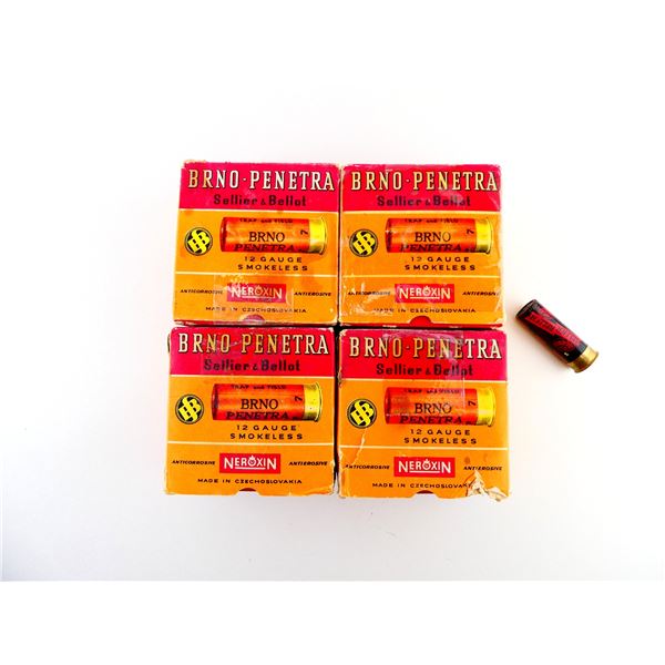 COLLECTIBLE SELLIER & BELLOT 12 GAUGE 2 3/4" SHOT SHELL AMMO LOT