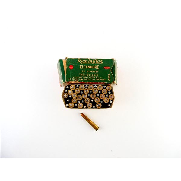 COLLECTIBLE REMINGTON .22 HORNET AMMO LOT