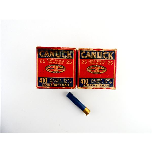 COLLECTIBLE CIL CANUCK .410 GAUGE 2 1/2" SHOT SHELL AMMO LOT