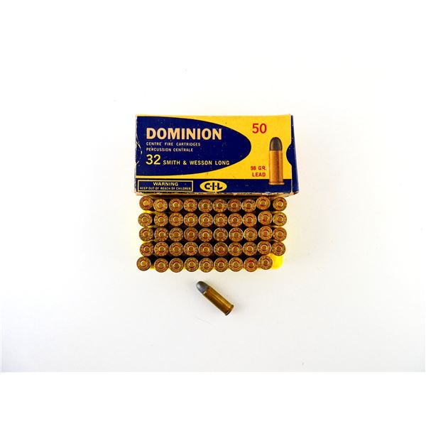 COLLECTIBLE DOMINION .32 S&W LONG AMMO LOT