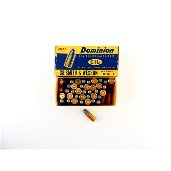 COLLECTIBLE DOMINION .38 S&W AMMO LOT