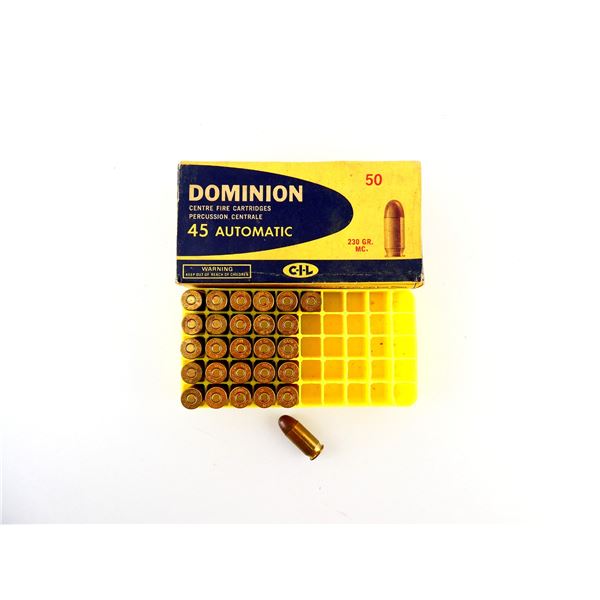 COLLECTIBLE DOMINION .45 AUTO AMMO LOT