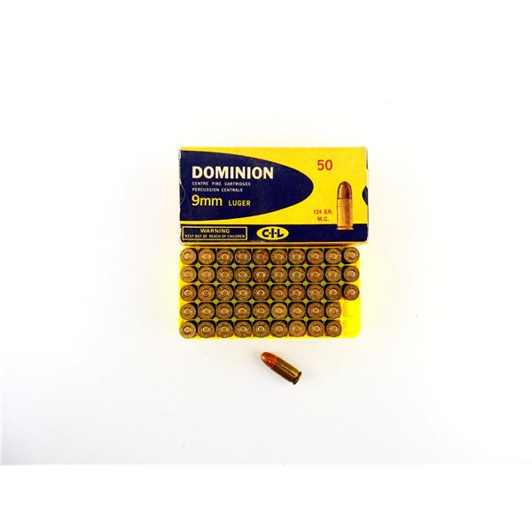 COLLECTIBLE DOMINION 9MM LUGER AMMO LOT