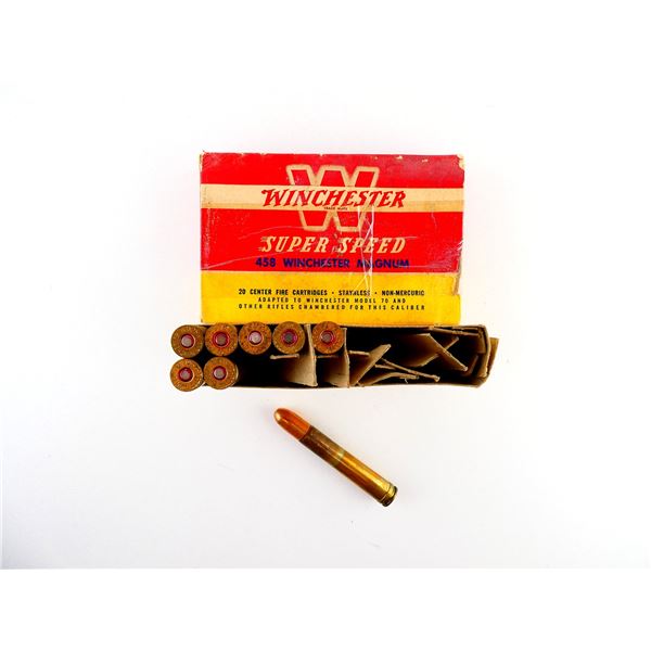 COLLECTIBLE WINCHESTER .458 WIN MAG AMMO LOT