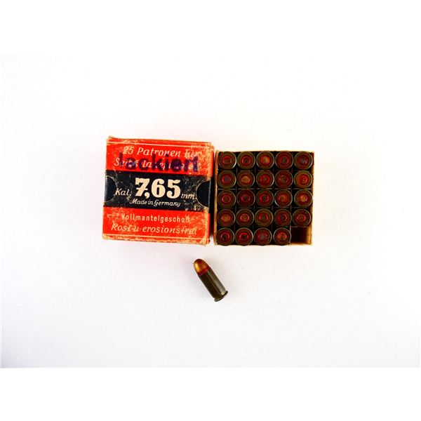 COLLECTIBLE DEUTSCHE WAFFEN AND MUNITIONSFABRIKEN (DWM) 7.65MM AMMO LOT