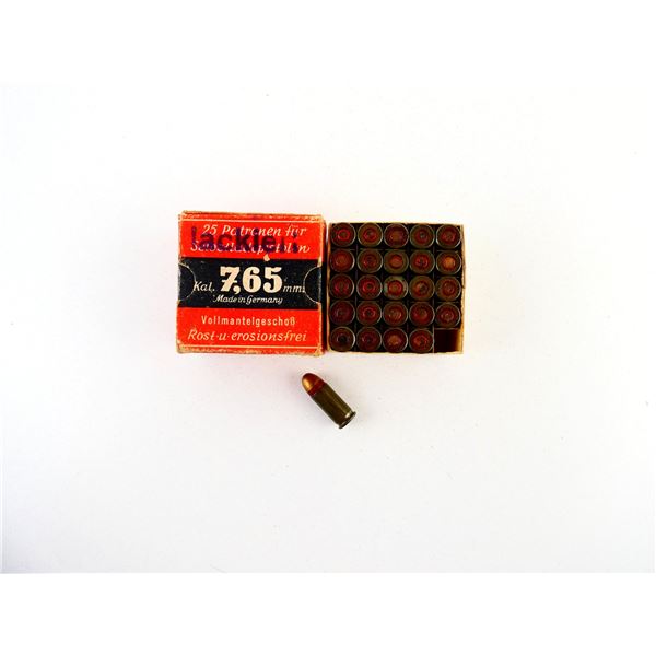 COLLECTIBLE DEUTSCHE WAFFEN AND MUNITIONSFABRIKEN (DWM) 7.65MM AMMO LOT