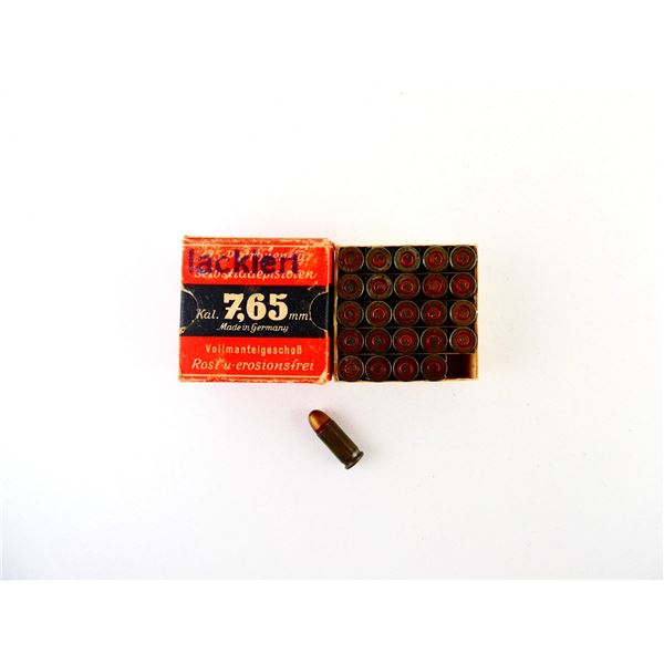 COLLECTIBLE DEUTSCHE WAFFEN AND MUNITIONSFABRIKEN (DWM) 7.65MM AMMO LOT