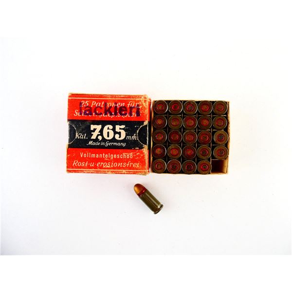 COLLECTIBLE DEUTSCHE WAFFEN AND MUNITIONSFABRIKEN (DWM) 7.65MM AMMO LOT