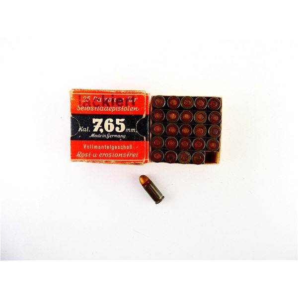 COLLECTIBLE DEUTSCHE WAFFEN AND MUNITIONSFABRIKEN (DWM) 7.65MM AMMO LOT