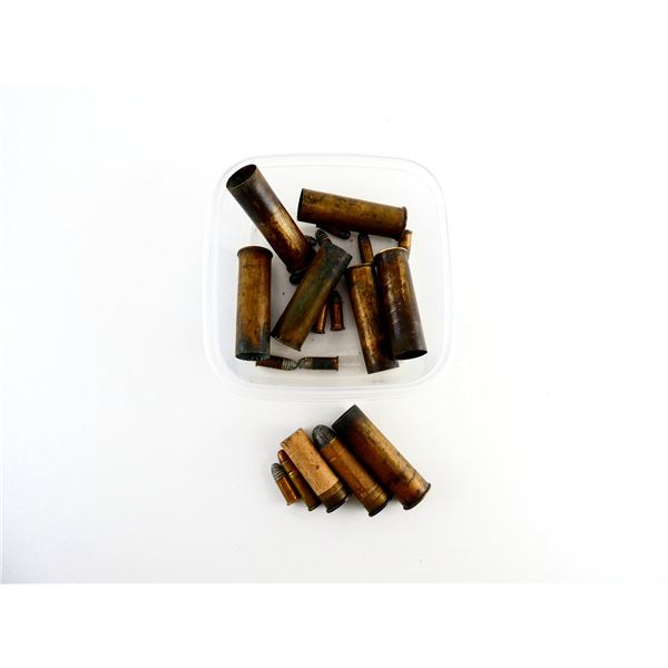 COLLECTIBLE ASSORTED AMMO AND NON-PRIMED BRASS SHOT SHELL HULLS LOT