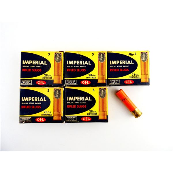 COLLECTIBLE IMPERIAL 28 GAUGE 2 3/4" SHOT SHELL AMMO LOT
