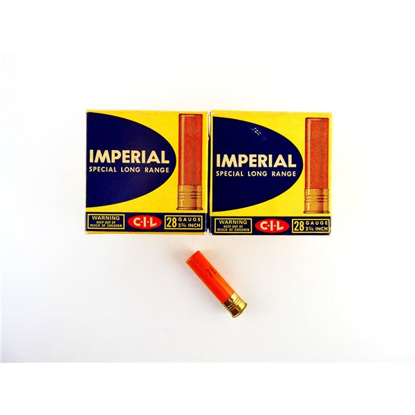 COLLECTIBLE IMPERIAL 28 GAUGE 2 3/4" SHOT SHELL AMMO LOT