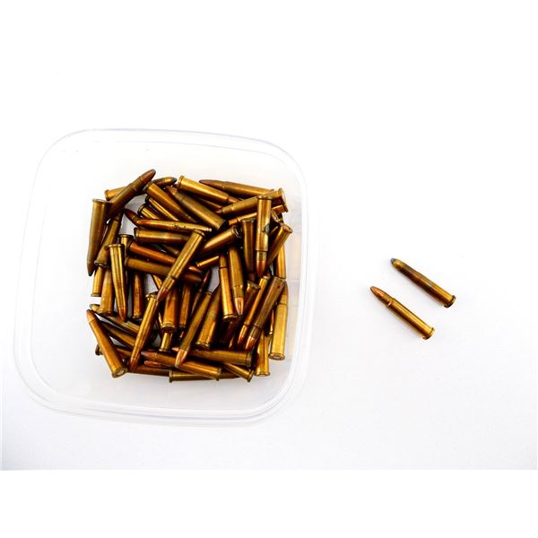 RELOADED ASSORTED .22 HORNET AMMO AND NON-PRIMED BRASS CASES LOT