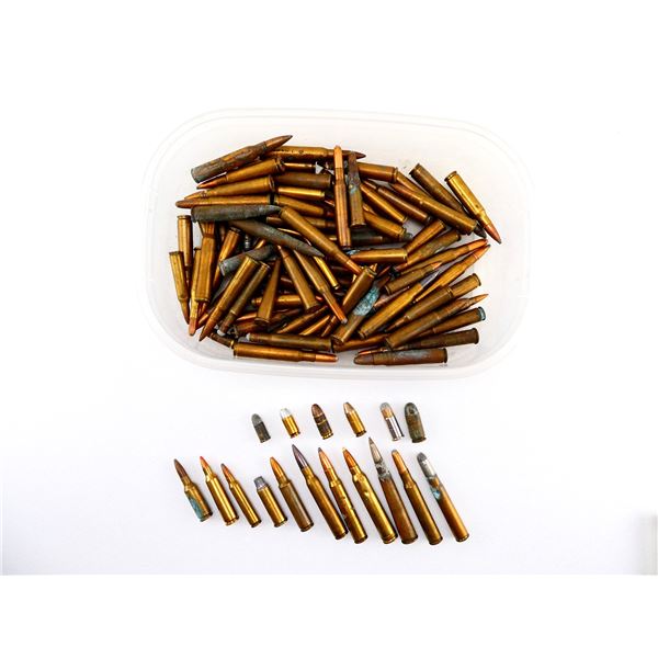 RELOADED ASSORTED AMMO / PRIMED AND NON-PRIMED CASES LOT
