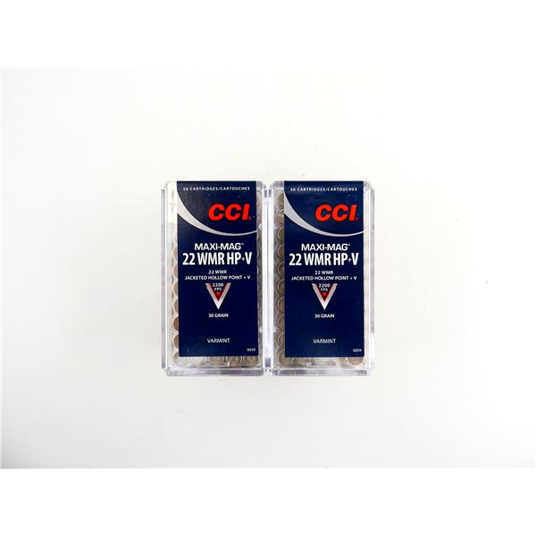 CCI MAXI-MAG .22 WMR HP+V AMMO LOT