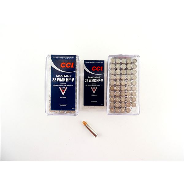 CCI MAXI-MAG .22 WMR HP+V AMMO LOT