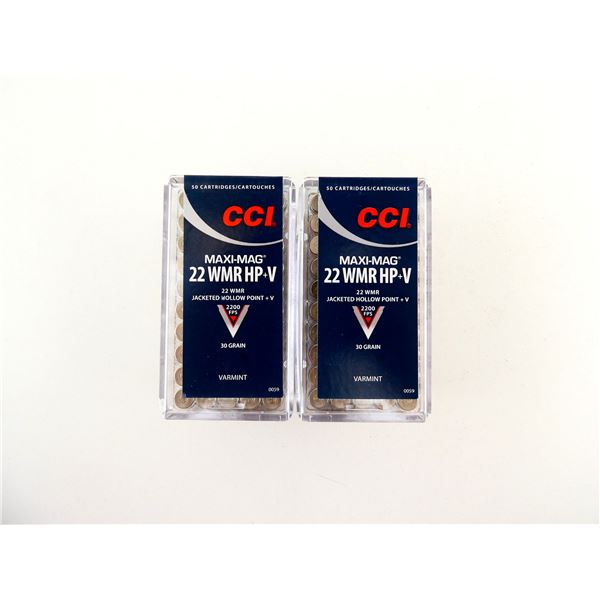 CCI MAXI-MAG .22 WMR HP+V AMMO LOT