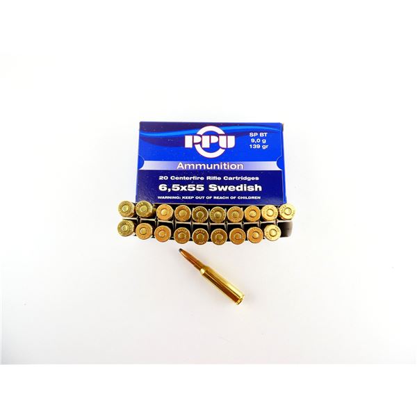 PPU 6.5X55MM SWEDISH AMMO LOT