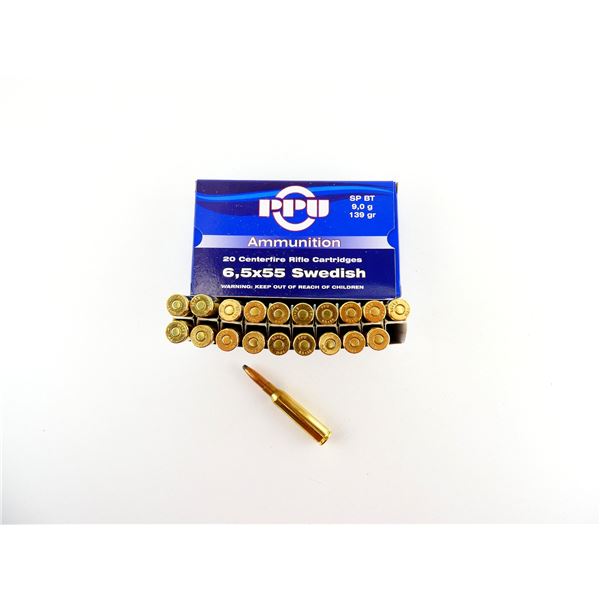PPU 6.5X55MM SWEDISH AMMO LOT