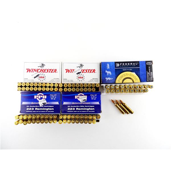 ASSORTED PPU / WINCHESTER AND FEDERAL .223 REM AMMO LOT
