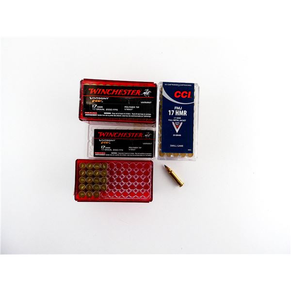 ASSORTED WINCHESTER AND CCI .17 HMR AMMO LOT