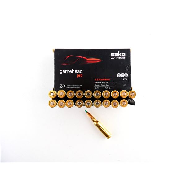 SAKO GAME HEAD PRO 6.5 CREEDMOOR AMMO LOT